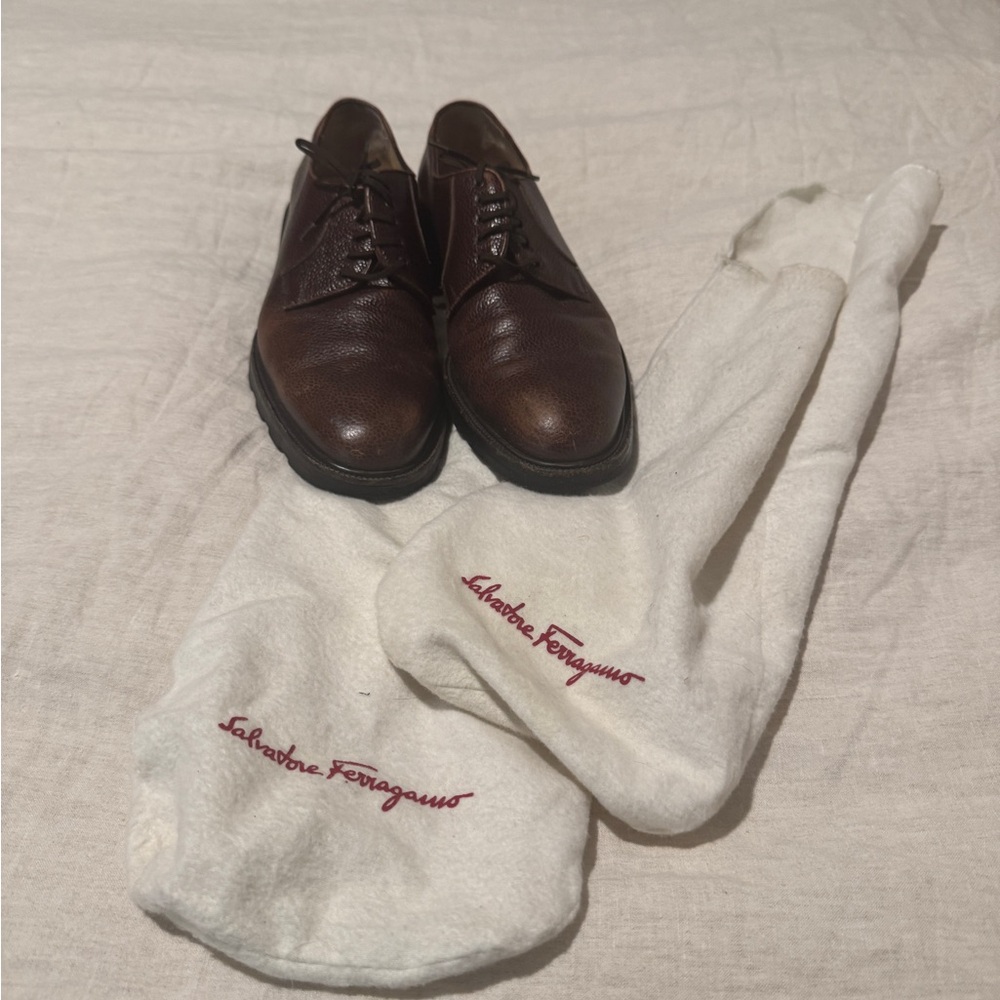 Salvatore Ferragamo Brown Leather Shoes